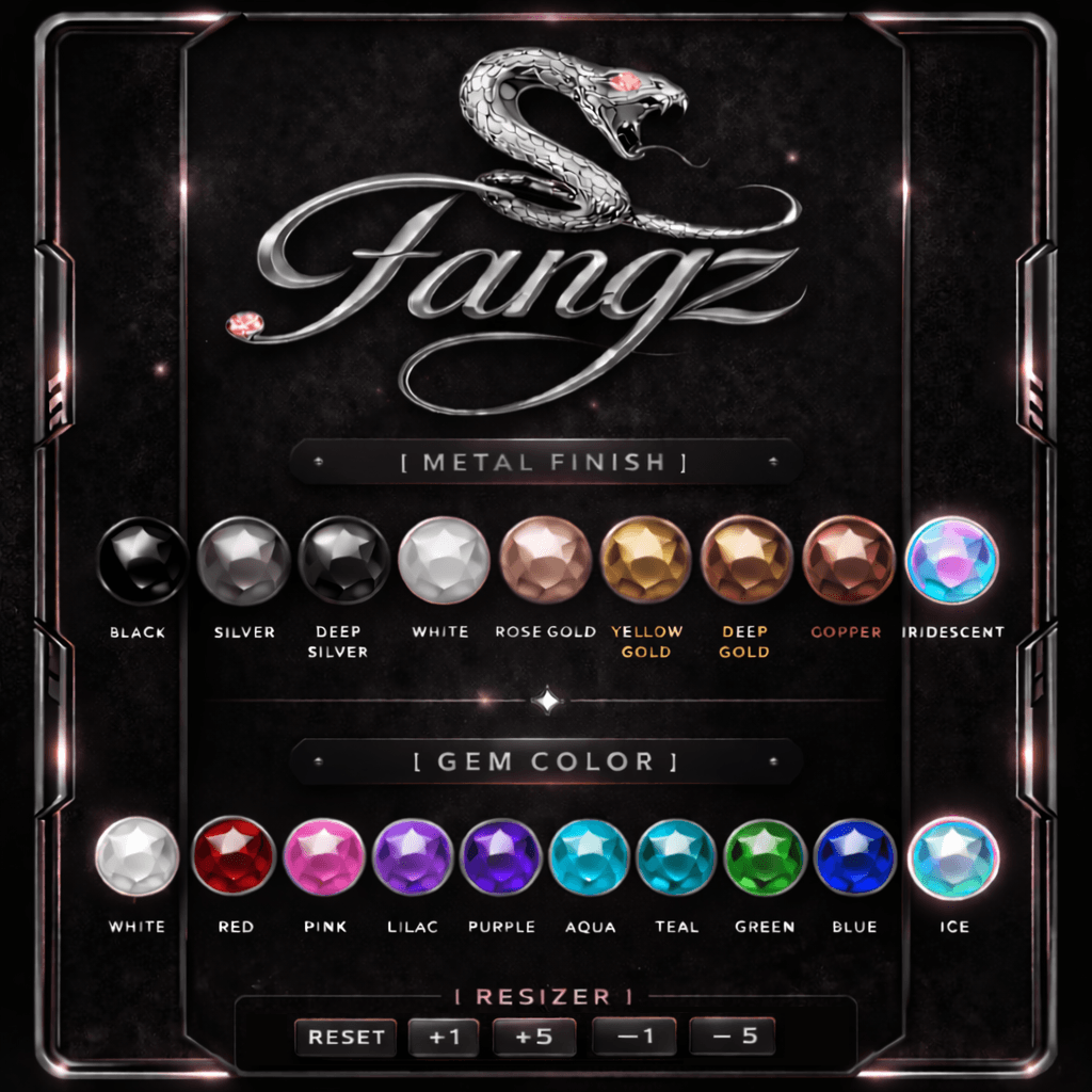 FANGZ FATPACK HUD — jewelry options and controls in Second Life